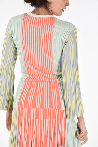 Striped Color Block Crew-Neck Sweater