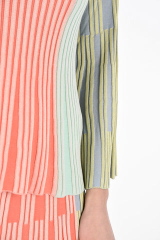 Striped Color Block Crew-Neck Sweater