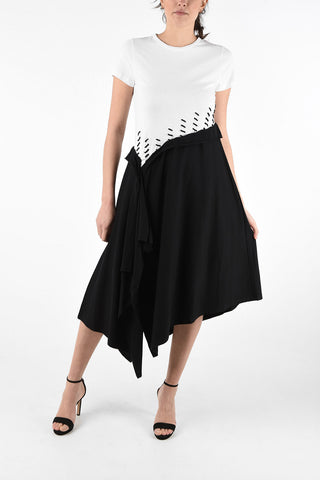 Cotton Asymmetrical Draped Dress