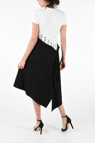 Cotton Asymmetrical Draped Dress