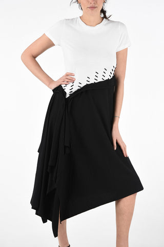 Cotton Asymmetrical Draped Dress