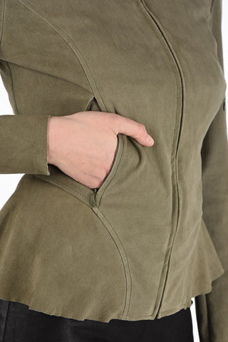 Leather Jacket with Zip Closure
