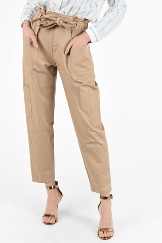 Hidden Closure Cargo Pants with Belt