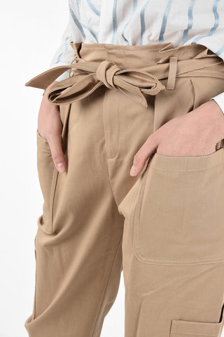 Hidden Closure Cargo Pants with Belt