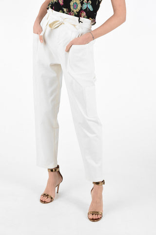 Hidden Closure Cargo Pants with Belt 