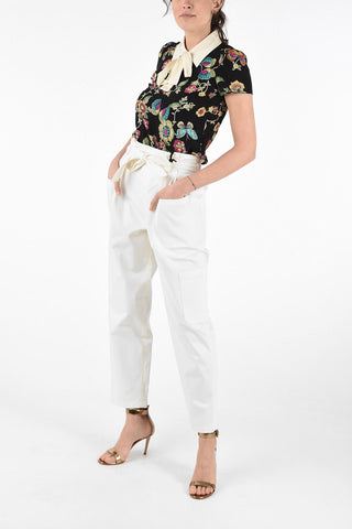 Hidden Closure Cargo Pants with Belt 