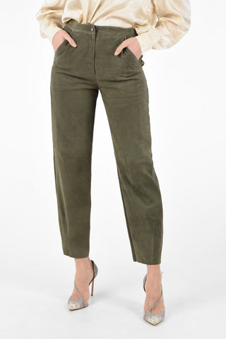 Suede High Waist Pants