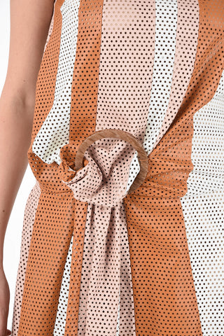 Laser Cut Leather Minidress
