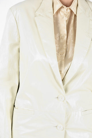 Lacquered Leather 3 Button Trench