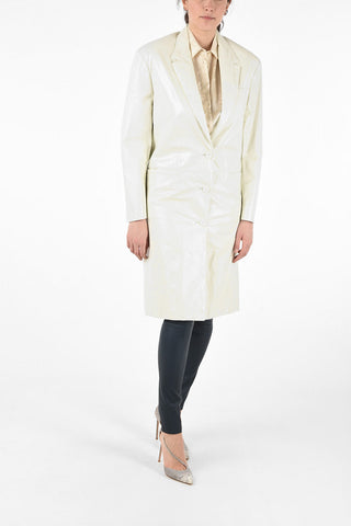 Lacquered Leather 3 Button Trench