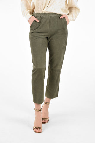Suede Stretchy Waist Pants