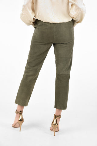 Suede Stretchy Waist Pants