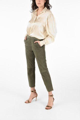 Suede Stretchy Waist Pants