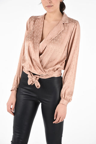 Printed Wrap Blouse