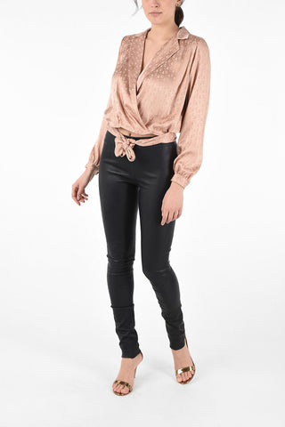 Printed Wrap Blouse