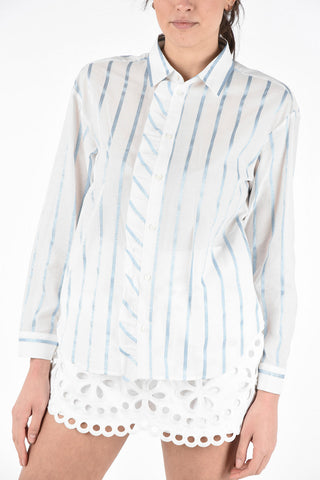 Pencil Striped Shirt with Lurex Details