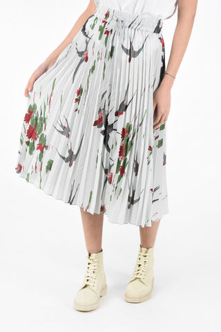 Printed Accordion Skirt with Drawtring