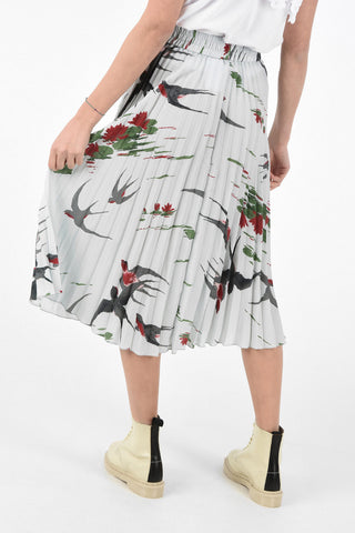 Printed Accordion Skirt with Drawtring