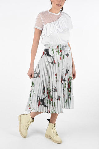 Printed Accordion Skirt with Drawtring