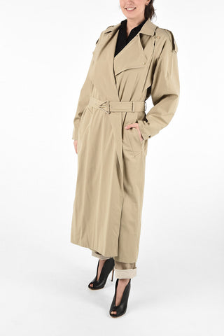 Cotton Maxi Wrap Trench with Belt
