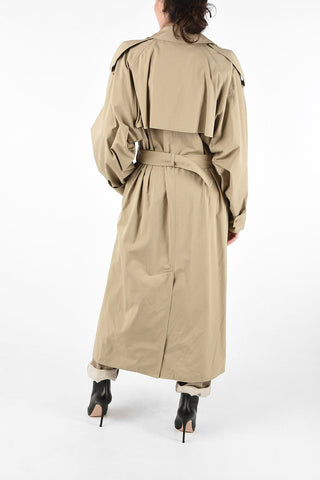 Cotton Maxi Wrap Trench with Belt