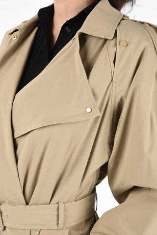 Cotton Maxi Wrap Trench with Belt