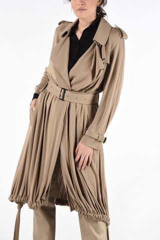 Trench Drappeggiato con Cintura