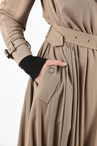 Trench Drappeggiato con Cintura