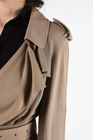 Trench Drappeggiato con Cintura