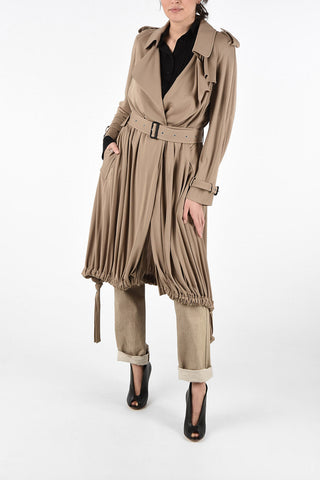 Trench Drappeggiato con Cintura