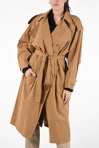 Vestito Wrap in Cotone con Cintura  