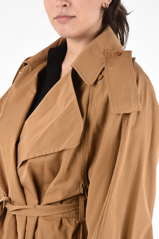 Vestito Wrap in Cotone con Cintura  