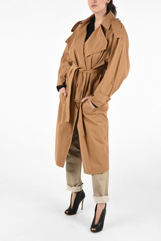 Vestito Wrap in Cotone con Cintura  