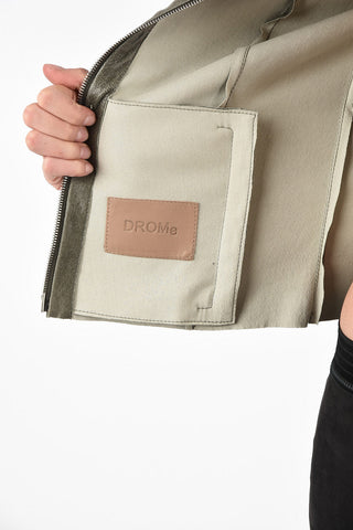 Leather Jacket with Zip Closure