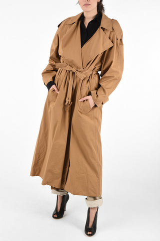 Cotton Maxi Wrap Trench with Belt