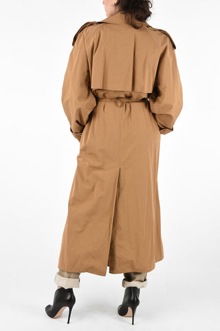 Cotton Maxi Wrap Trench with Belt