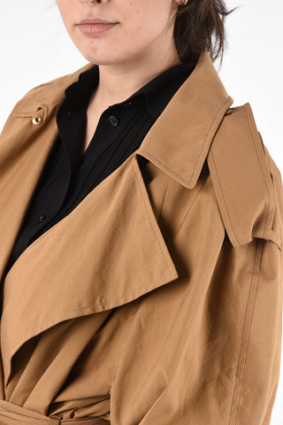 Cotton Maxi Wrap Trench with Belt