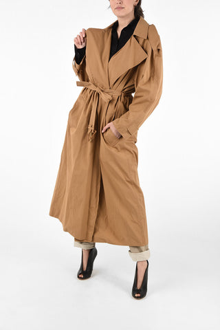 Cotton Maxi Wrap Trench with Belt
