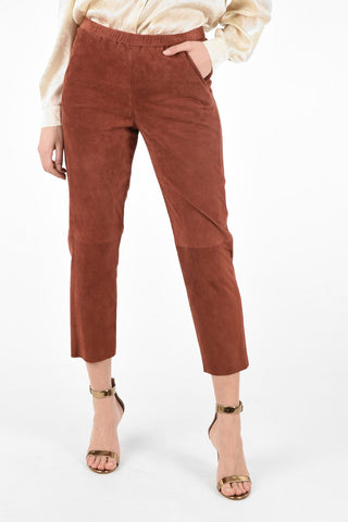 Suede Stretchy Waist Pants