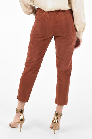 Suede Stretchy Waist Pants
