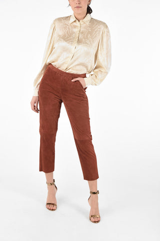Suede Stretchy Waist Pants