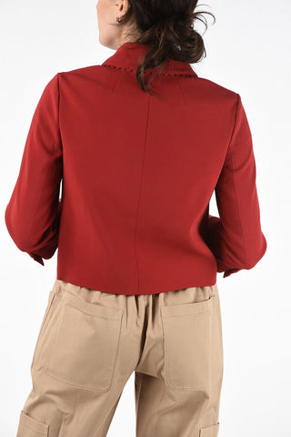 4 Pocket Bolero Jacket with Floral Trimmings