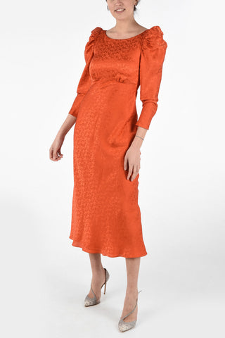 Floral Silk ALENA Long Sleeve Dress