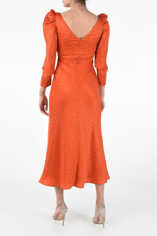 Floral Silk ALENA Long Sleeve Dress