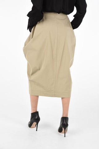 Cotton Wrap Skirt with Flush Pockets 