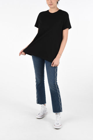 Cotton ZIP BACK Open Back T-Shirt