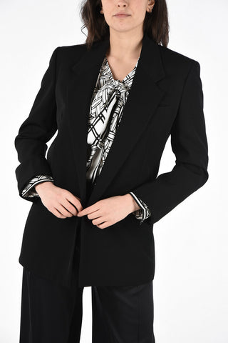Blazer Oversize in Lana con Tasche a filo 