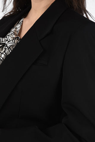 Blazer Oversize in Lana con Tasche a filo 