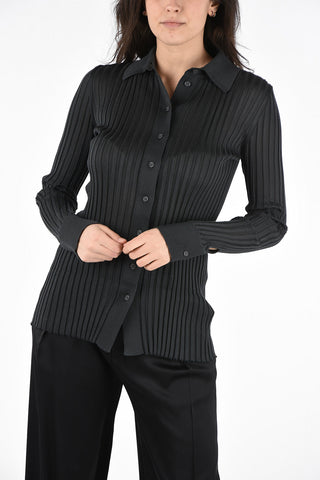 Silk Ribbed Slim Fit Cardigan