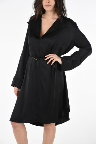 Vestito in Seta con Tasche a Filo 